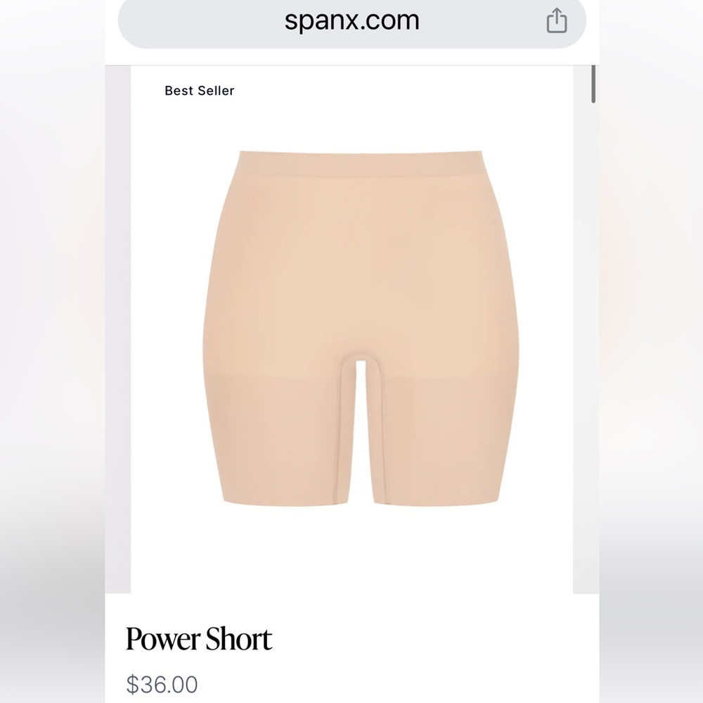 Spanx power short size small